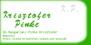 krisztofer pinke business card